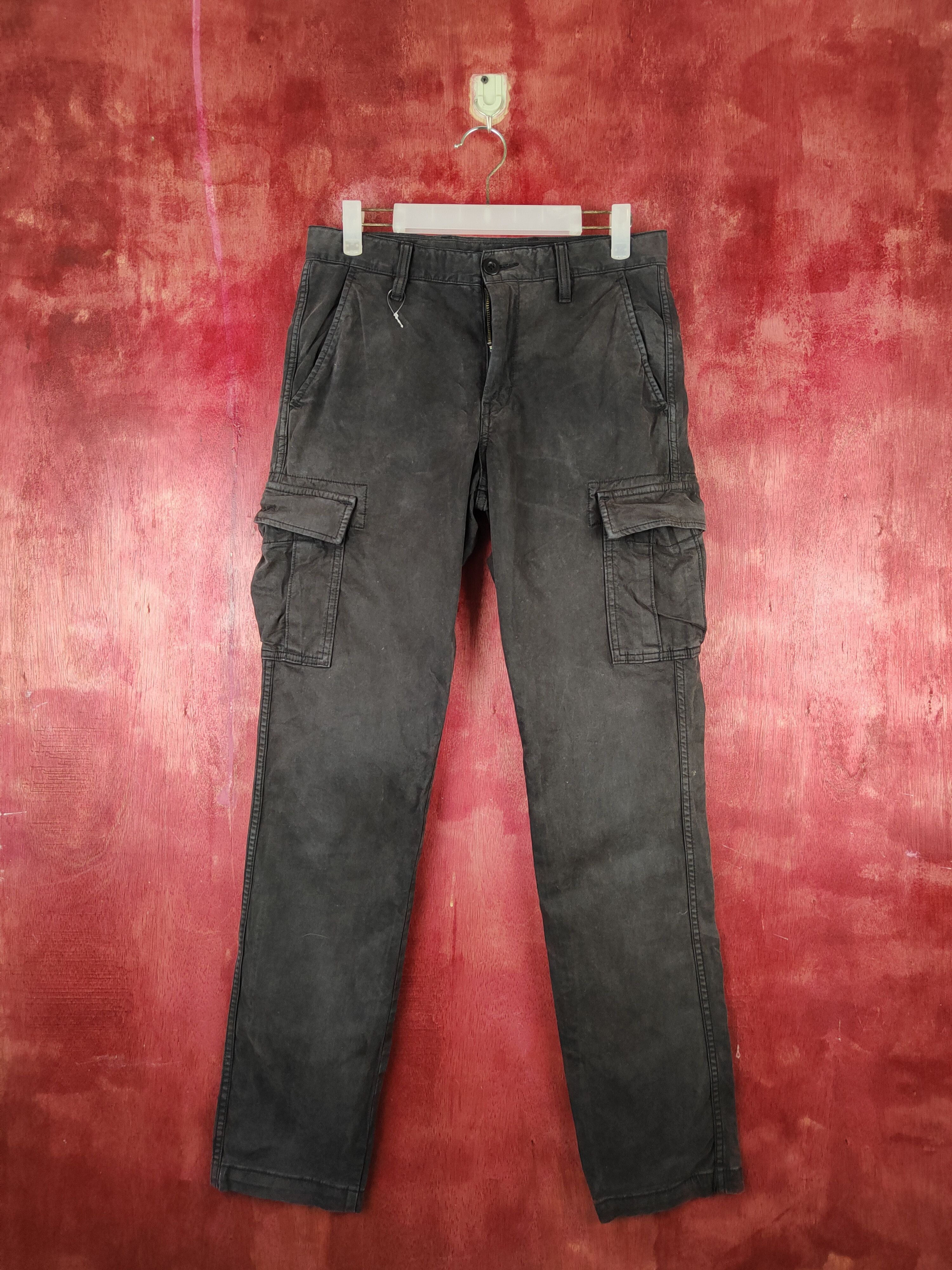Japanese Brand × Uniqlo Uniqlo Black Faded Multipocket Tactical Cargo Pants #S1501 Size US 30 / EU 46 - 1 Thumbnail