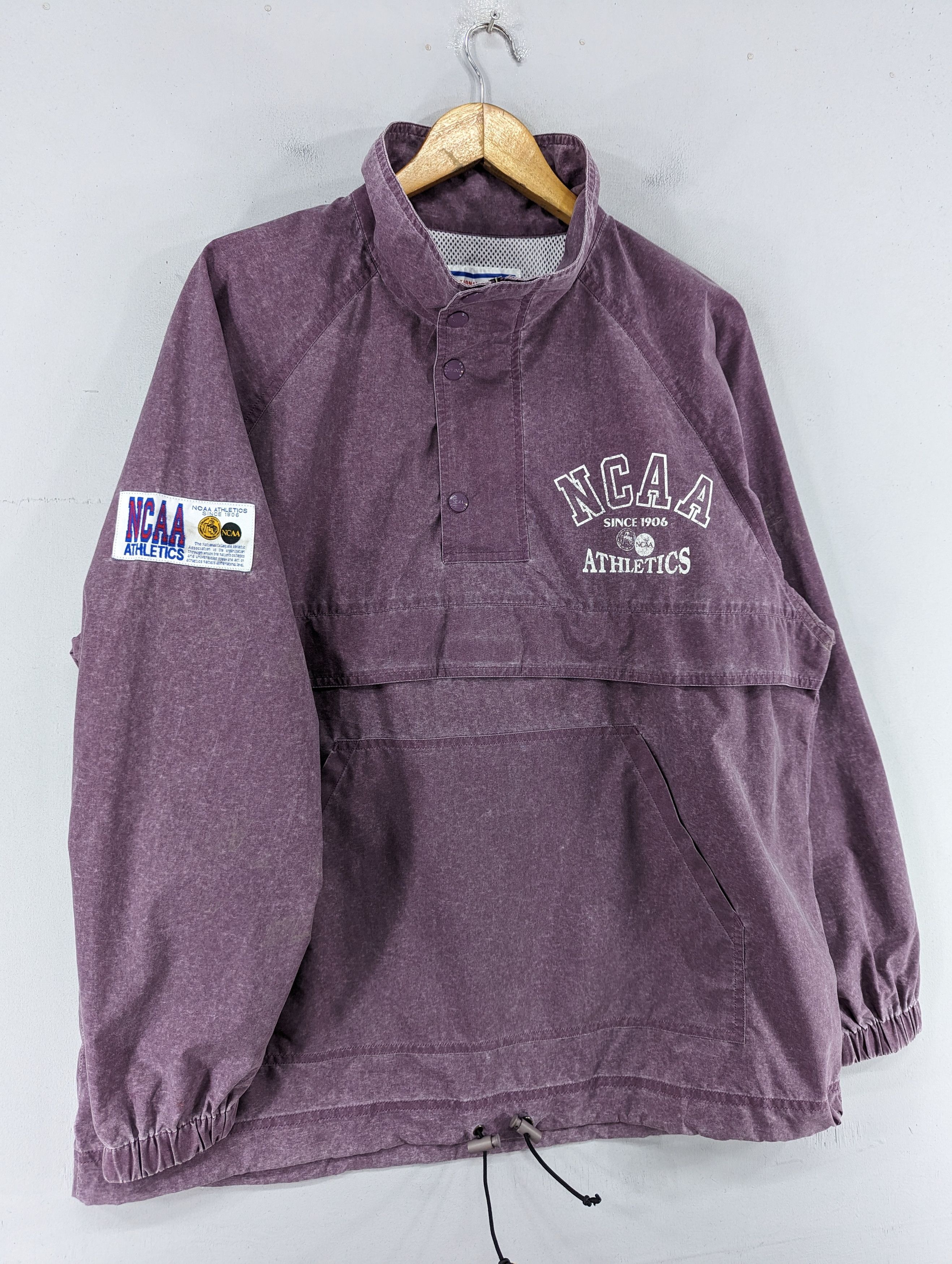 NCAA Vintage NCAA Athletics Halfzipper Anorak Windbreaker Jacket Size US L / EU 52-54 / 3 - 3 Thumbnail
