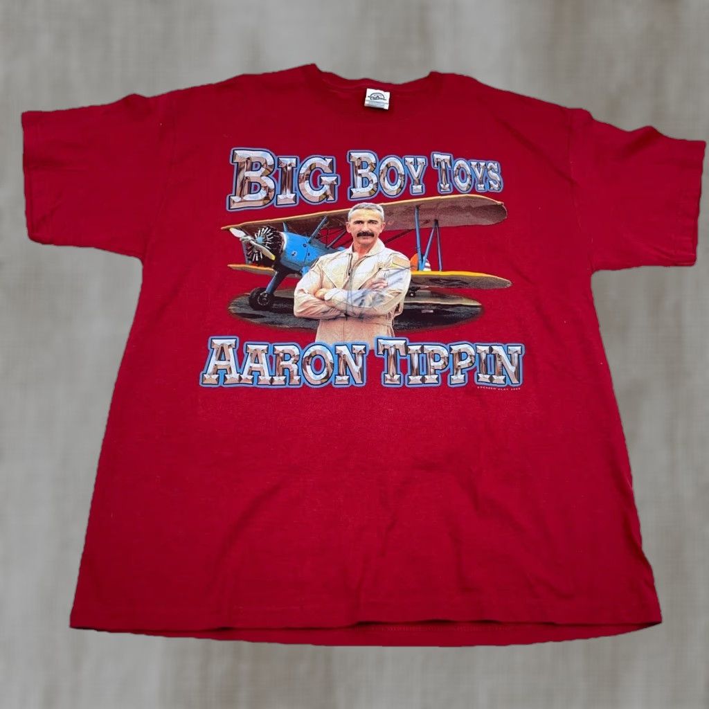 Fruit Of The Loom VINTAGE Aaron Tippin Graphic Print Shirt Men XL Black Country Music Tour 90s SIGNED Size US XL / EU 56 / 4 - 1 Thumbnail