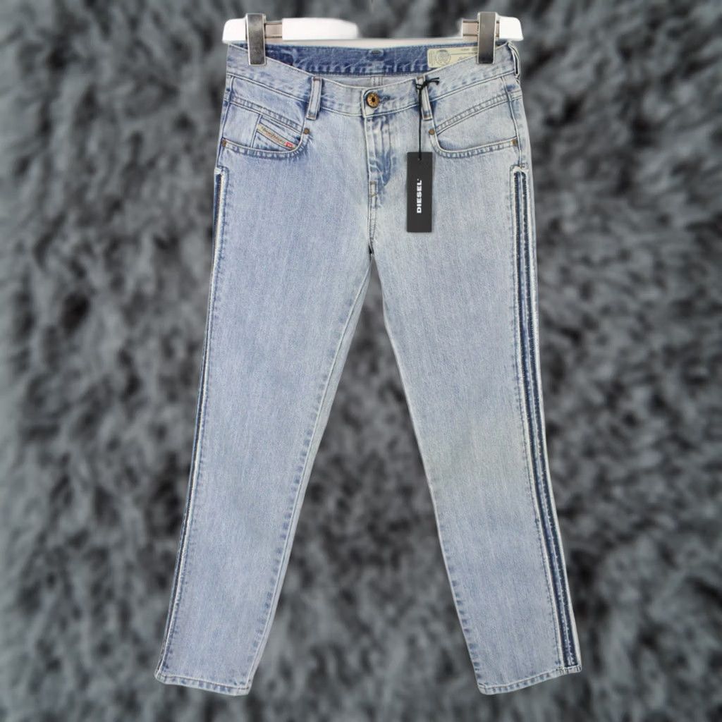 Diesel DIESEL Belthy Ankle-C Regular Slim-Straight Low Waist Jeans Women's W24/L32 blue denim jeans Slim Womens W24/L32 Size 42" / US 20 - 1 Thumbnail