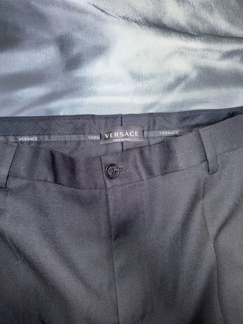Versace Versace Pure wool wide-leg trousers Size US 34 / EU 50 - 2 Thumbnail