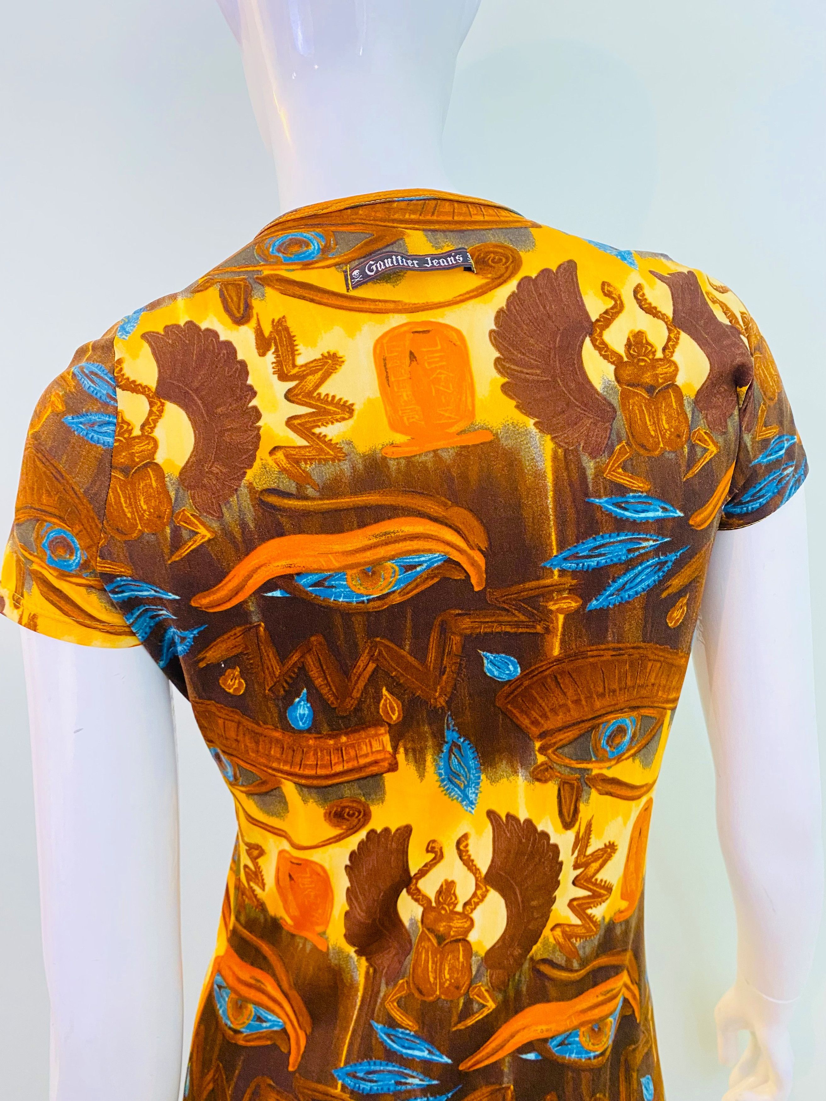 Jean Paul Gaultier Jean Paul Gaultier Egyptian Egypt Maxi Dress – Scarab Eye Size M / US 6-8 / IT 42-44 - 8 Thumbnail