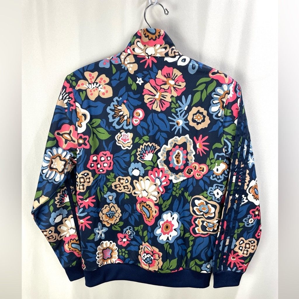 Adidas NEW Adidas x Liberty Firebird Floral Zip Top Size YM(11-12y) Size XXS / US 00 / IT 34 - 4 Thumbnail