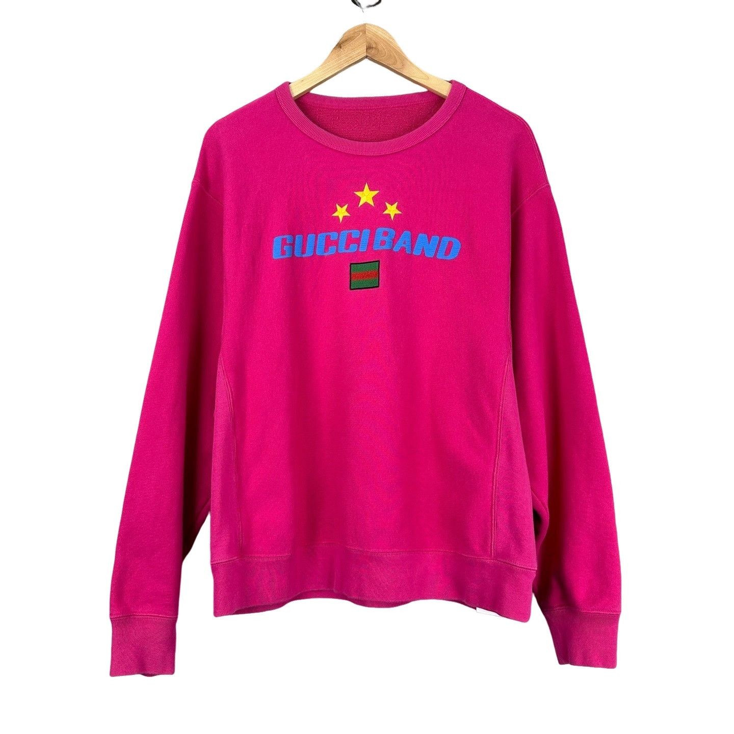 Gucci Gucci Band Logo Star Pink Sweatshirt M Size US M / EU 48-50 / 2 - 1 Thumbnail