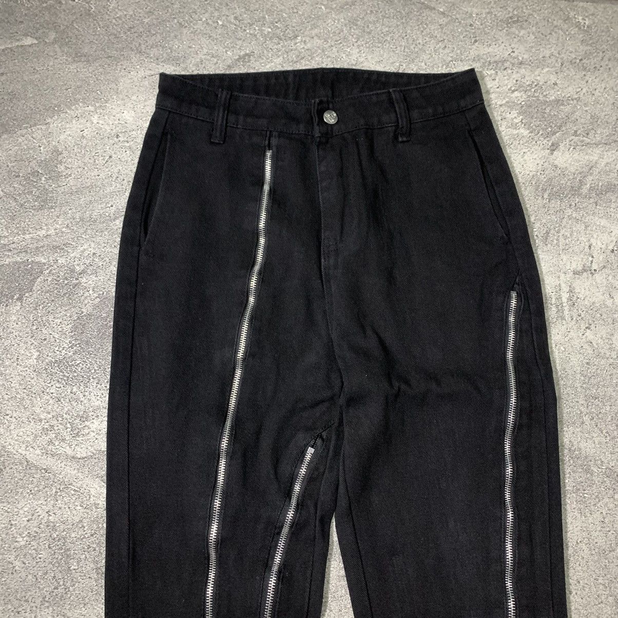 Japanese Brand MULTIZIPPER FLARE DENIM PANTS RICK OWENS STYLE Size US 30 / EU 46 - 11 Thumbnail