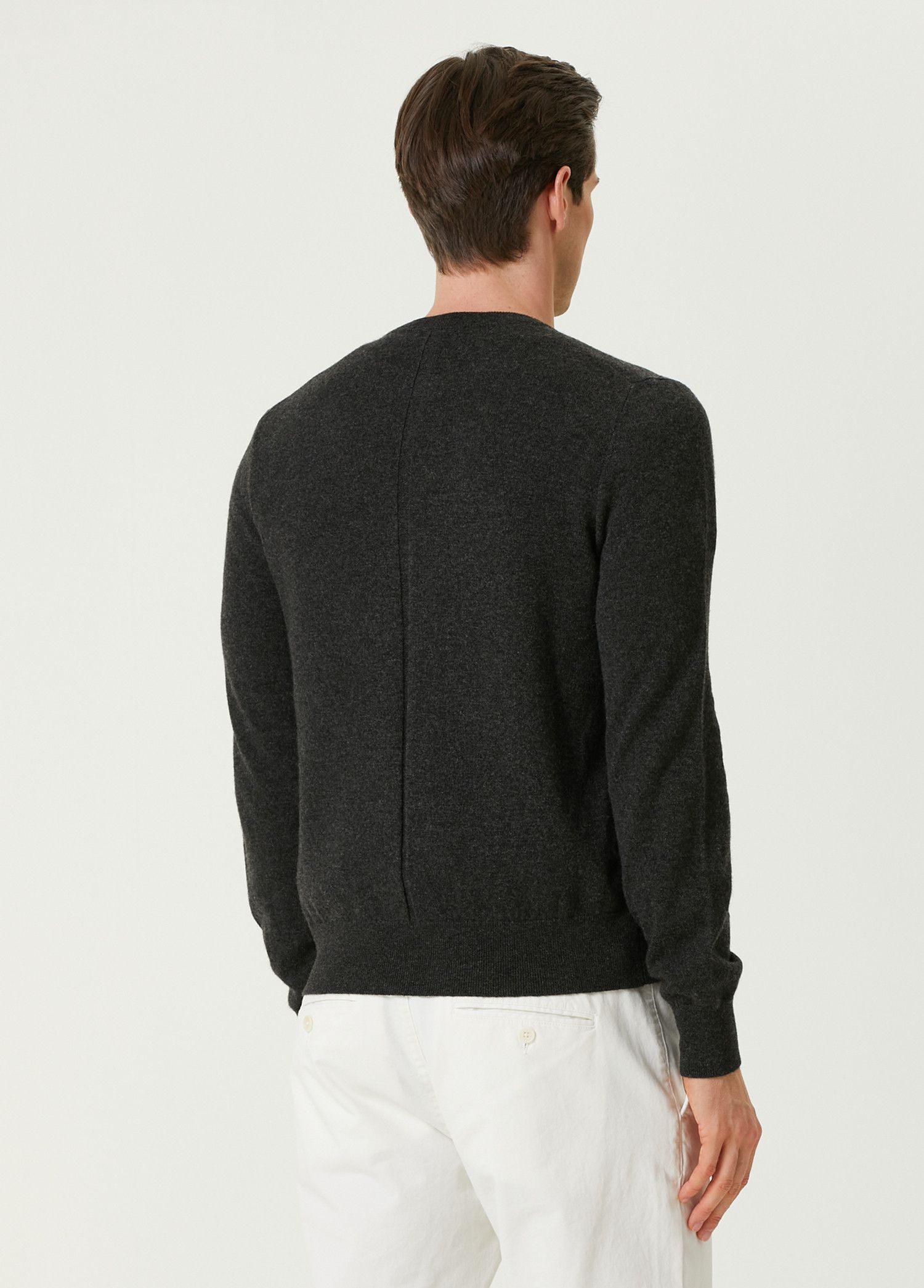 The Row THE ROW Benji dark gray cashmere crewneck sweater XL q Size US XL / EU 56 / 4 - 3 Thumbnail