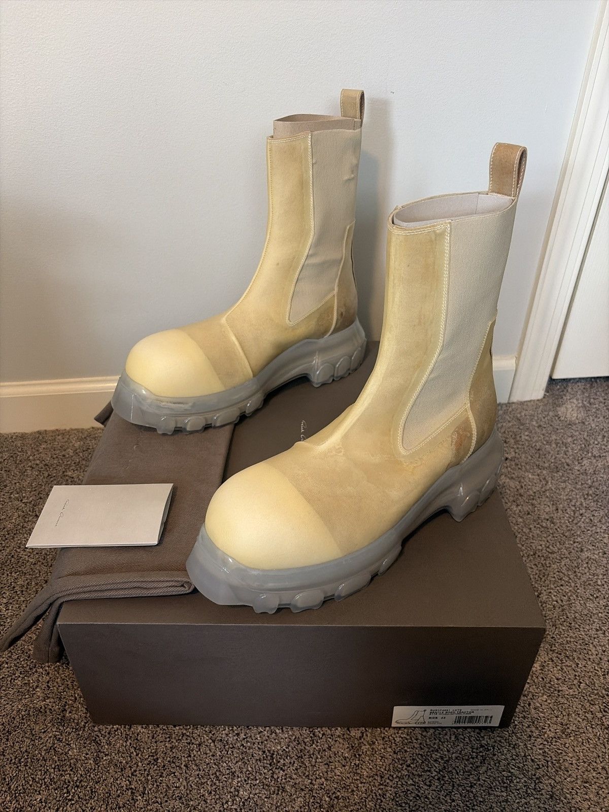 Rick Owens RICK OWENS BEATLE BOZO TRACTOR BOOTS RU01C4881 LCTO Size US 10 / EU 43 - 2 Thumbnail