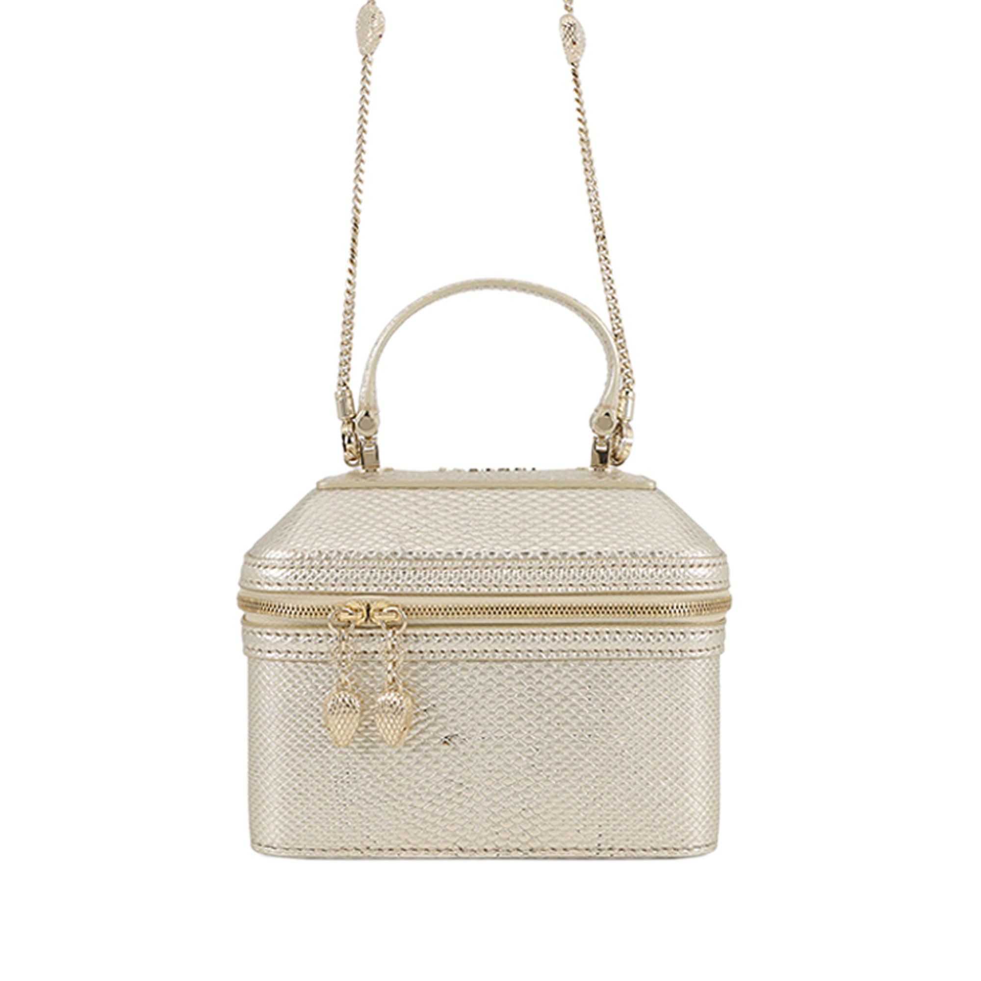 Bvlgari Embossed Leather Serpenti Forever Vanity Bag Size ONE SIZE - 1 Thumbnail