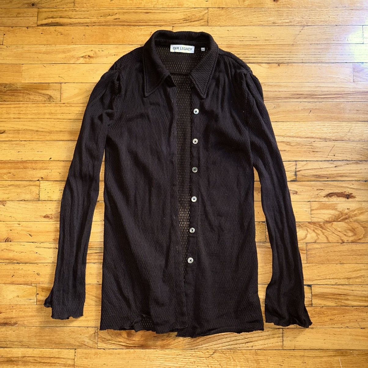 Our Legacy Pointelle buttondown shirt Size M / US 6-8 / IT 42-44 - 1 Thumbnail
