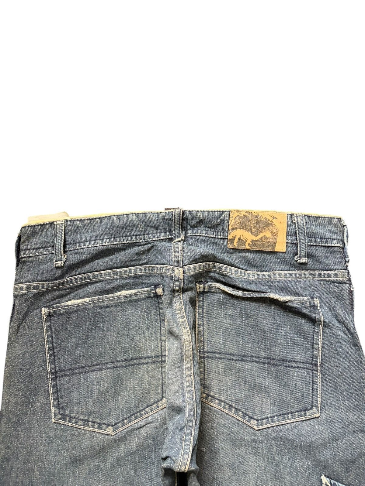 Marithe + Francois Girbaud Vintage Japanese Brand Carpenter Patch Distress Loose Jeans Size 31" - 4 Thumbnail