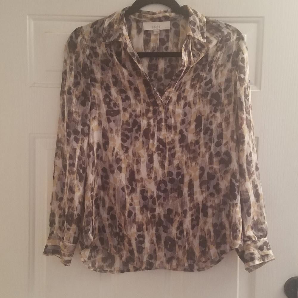 Designer Loft Blouse Size Petite Medium Size M / US 6-8 / IT 42-44 - 1 Thumbnail