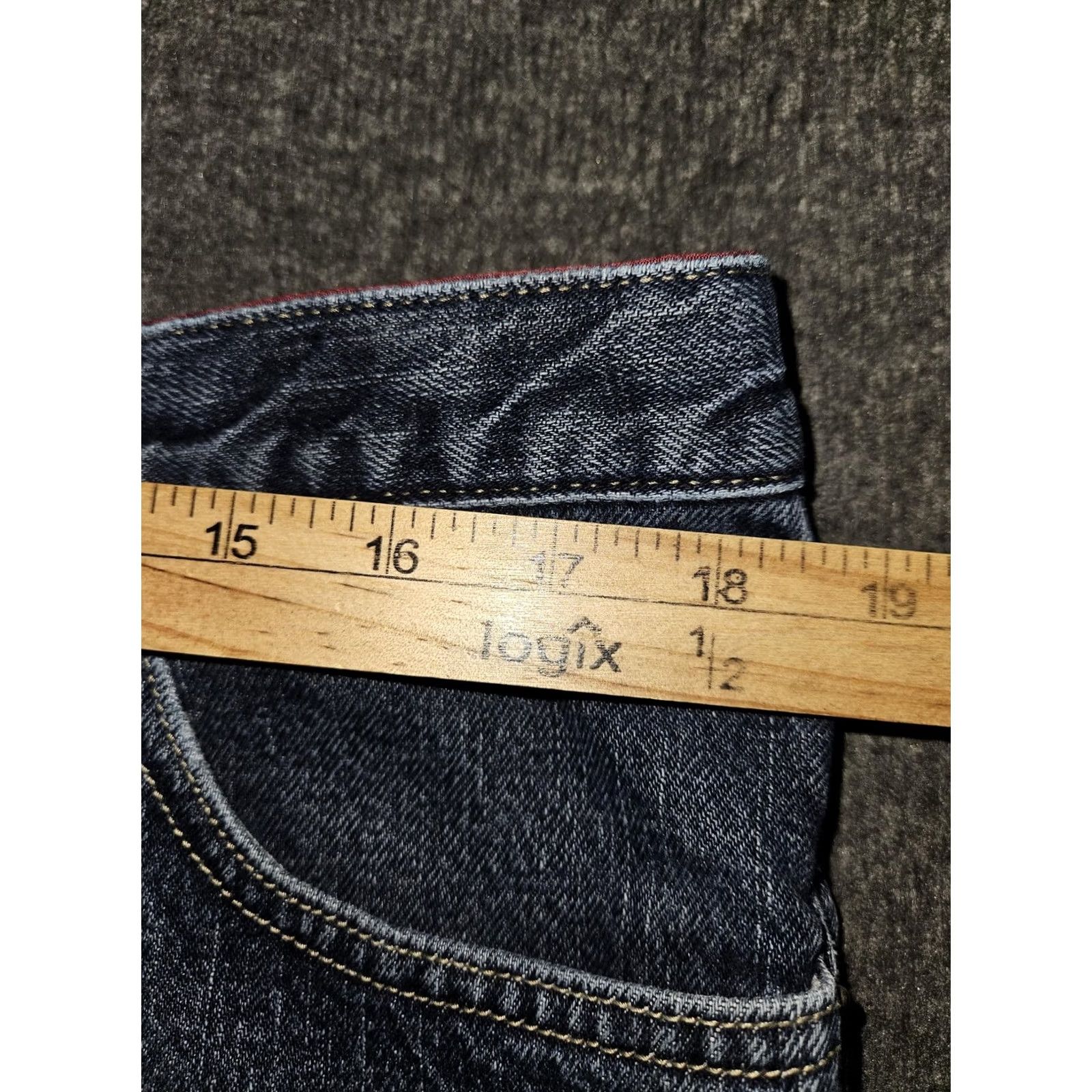 Izod VINTAGE IZOD Jeans Men 36x30 Blue Carpenter Hammer Loop Utility Pockets Jeans Mens 36 Regular Denim 5-Pocket IZOD Carpenter Size US 36 / EU 52 - 3 Thumbnail