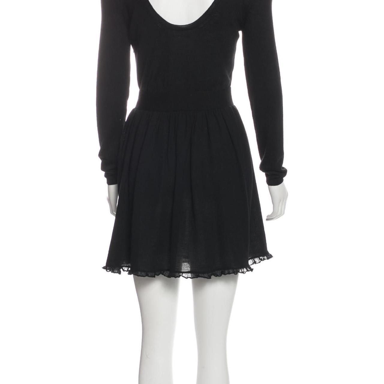 RED Valentino Red Valentino Black Wool Mini Dress Size XS / US 0-2 / IT 36-38 - 4 Thumbnail