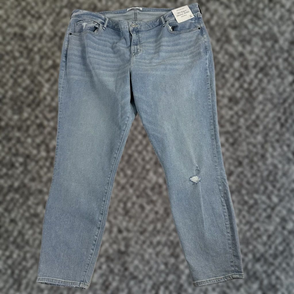 Abercrombie & Fitch Abercrombie & Fitch The Super Skinny Ankle Mid Rise Jeans 37/24L Blue Size 25" / US 0 / IT 36 - 1 Thumbnail