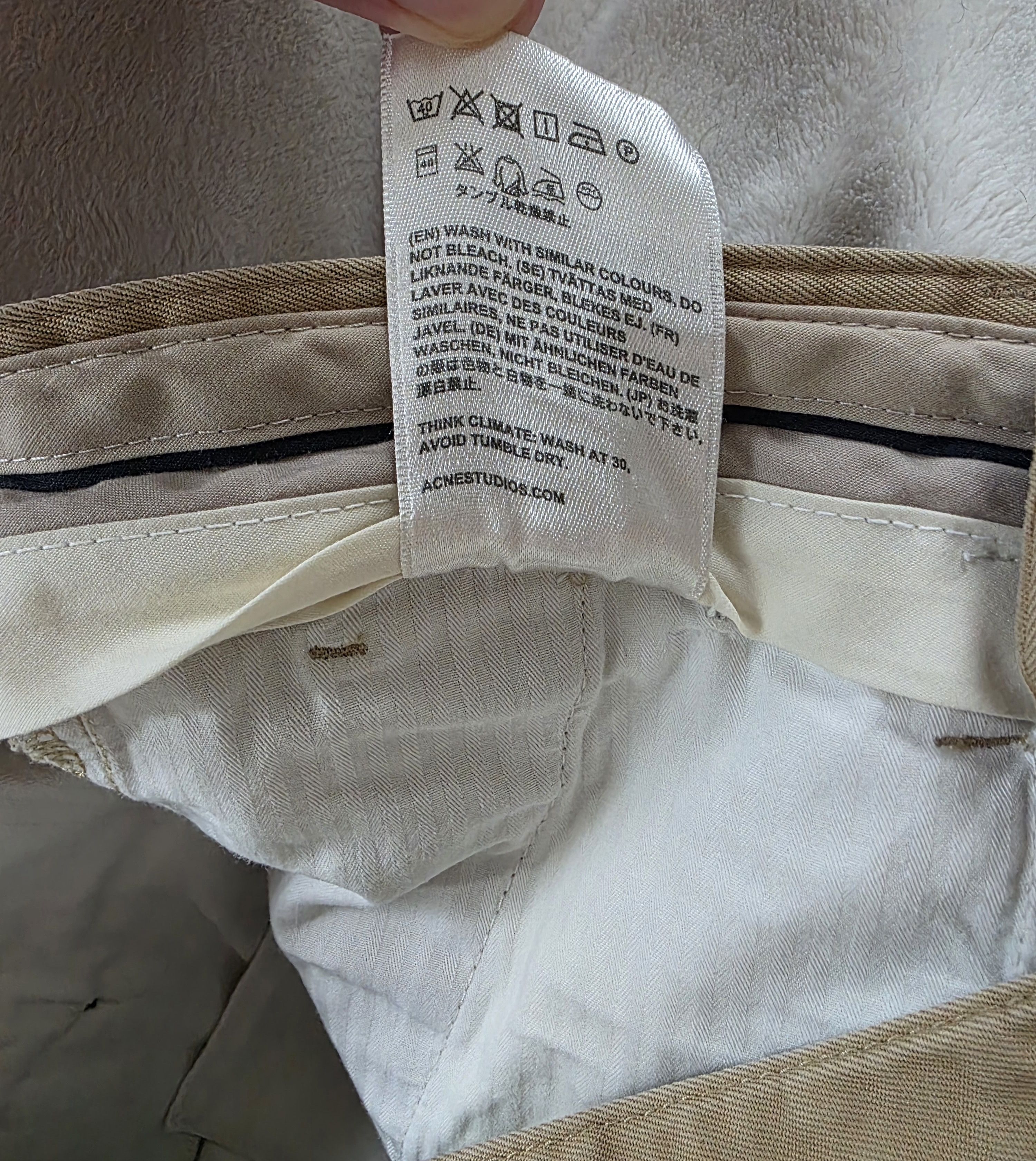 Acne Studios Acne Studios men's Roc Twill Chinos 31 Size US 31 - 14 Thumbnail