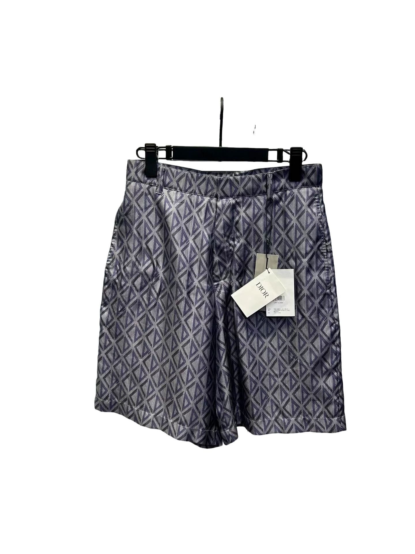 Dior Dior Geometric Diamond CD Silk Shorts 44 Size US 28 / EU 44 - 1 Thumbnail