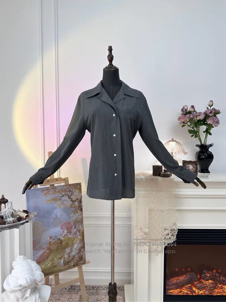 Hermes Hermes Margiela Era Silk and Wool Shirt, Silver Gray Size M / US 6-8 / IT 42-44 - 1 Thumbnail
