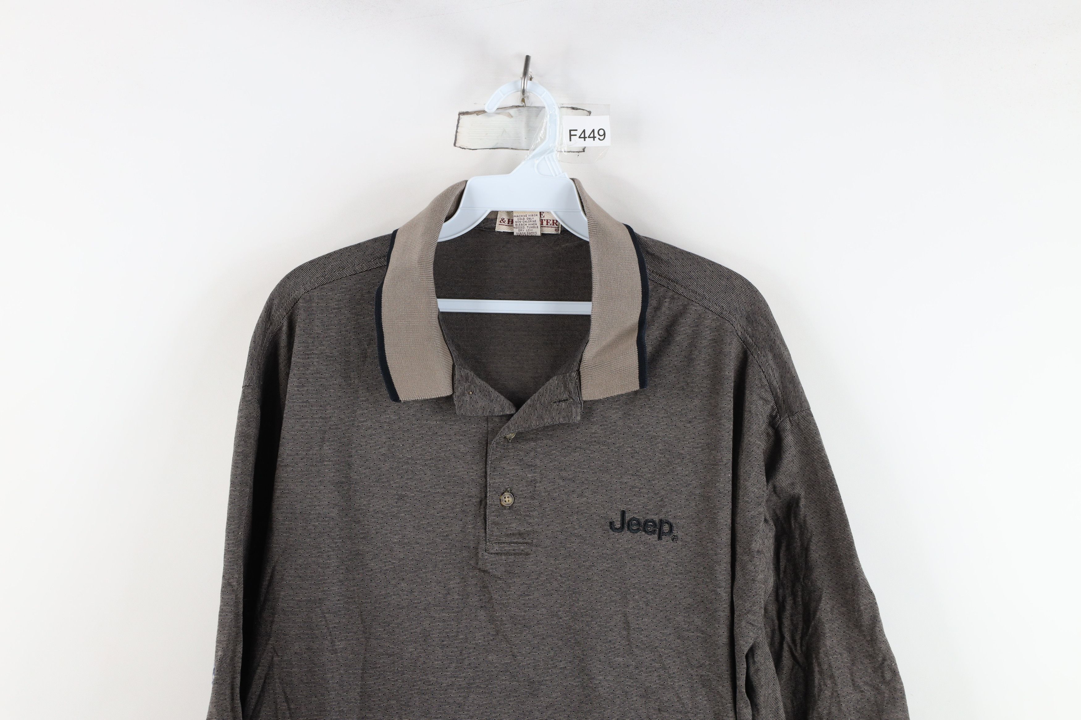 Vintage Vintage 90s Spell Knit Jeep Motors Collared Golf Polo Shirt Size US XXL / EU 58 / 5 - 2 Thumbnail