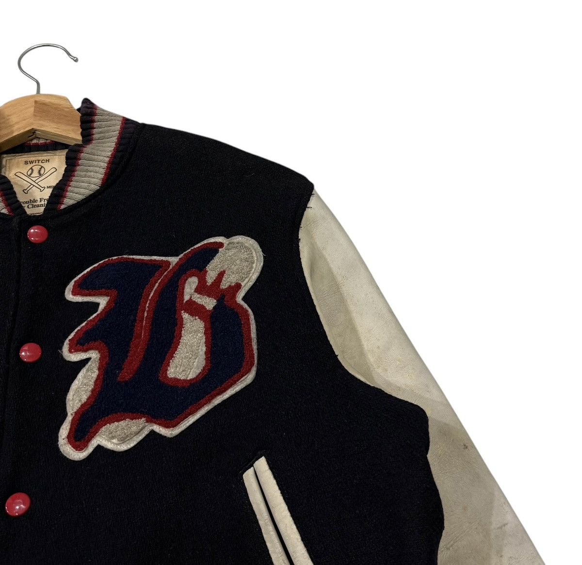 Japanese Brand Vintage Switch Baseball Champs Wool Leather Varsity Jacket Size US M / EU 48-50 / 2 - 9 Thumbnail
