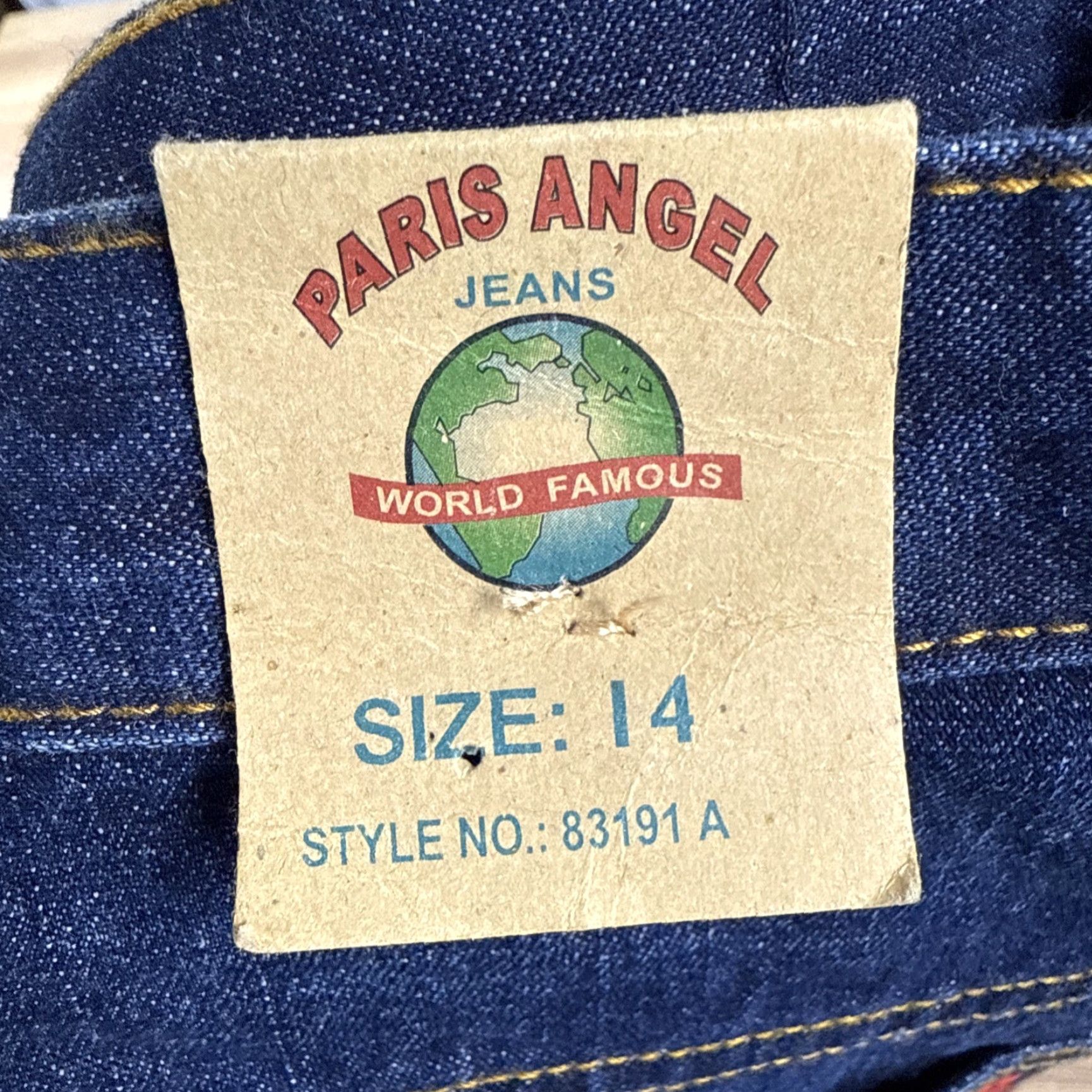 Vintage VINTAGE Paris Angel Denim Shorts Bermuda Women 14 High Rise Blue Embroidered Pockets 6in Inseam Ladies Size 36" / US 14 / IT 50 - 8 Thumbnail