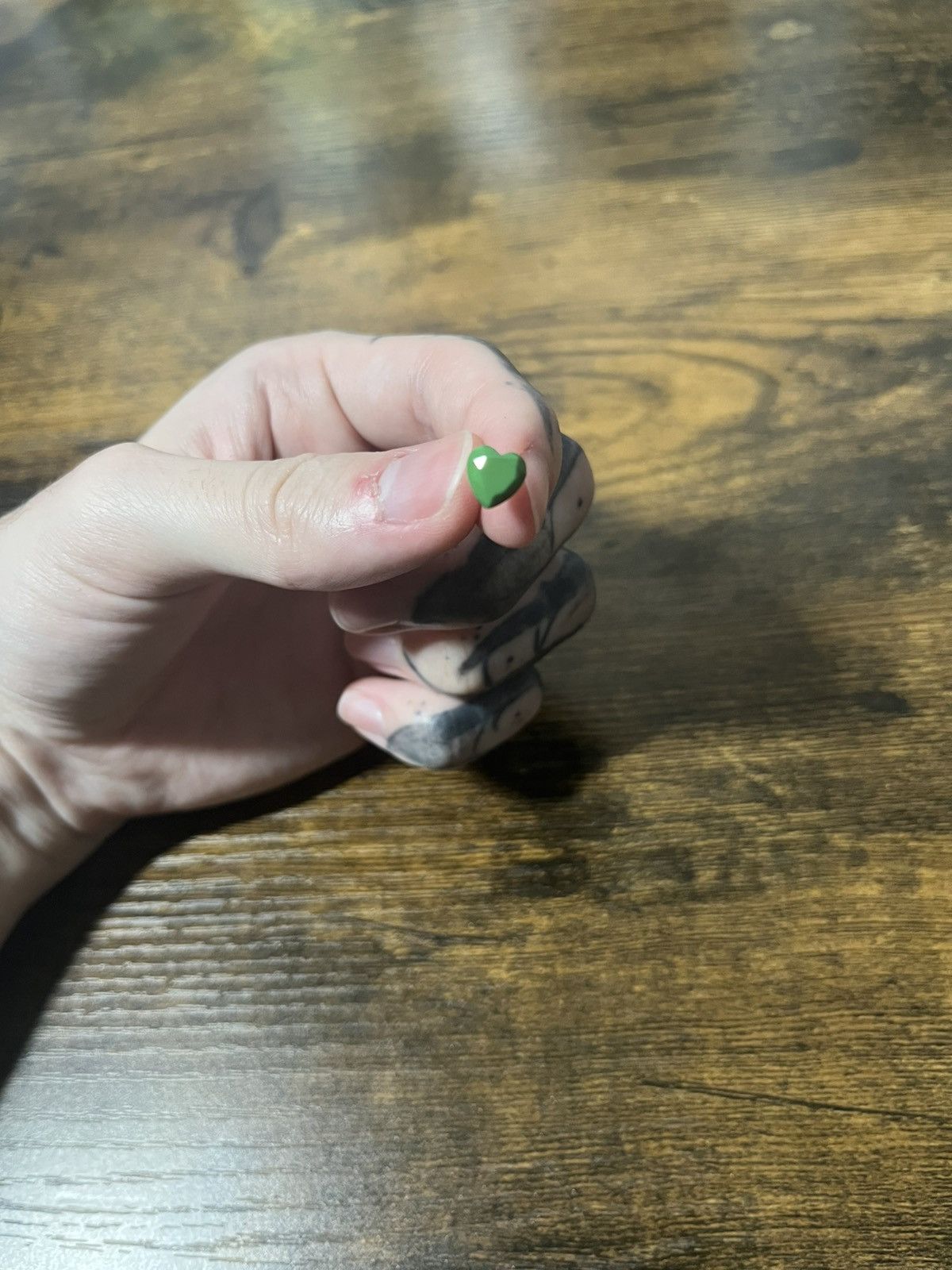 Other Green heart earring Size ONE SIZE - 1 Thumbnail