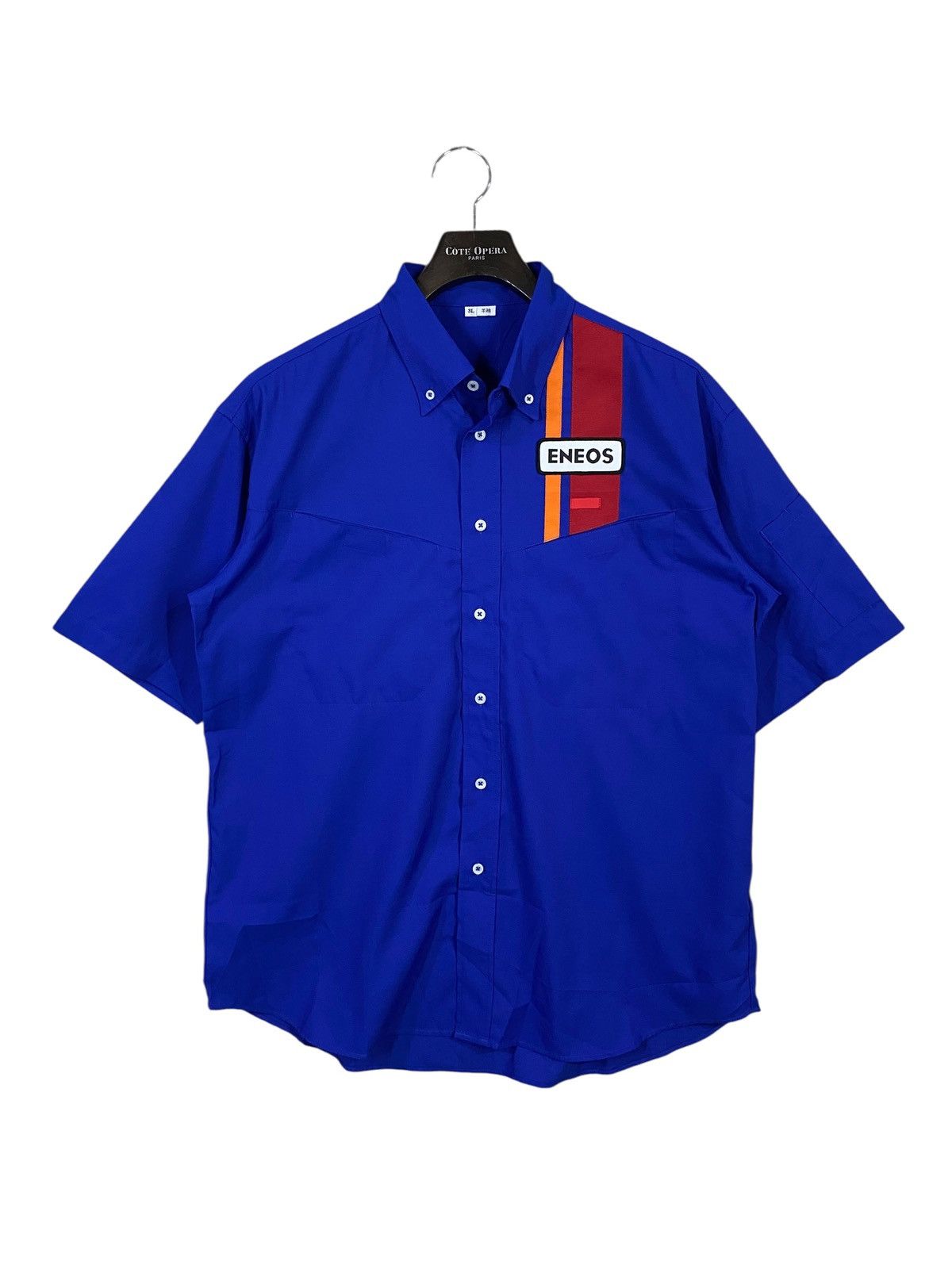 Japanese Brand Japanase eneos uniform shirt button ups saiz 3L Size US XXL / EU 58 / 5 - 1 Thumbnail