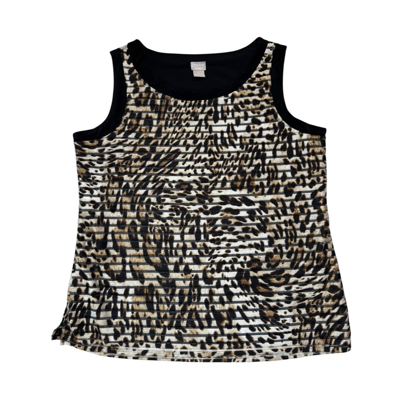 Chicos Chico’s Travelers Leopard Print Tank Size 2 US M Size M / US 6-8 / IT 42-44 - 3 Thumbnail