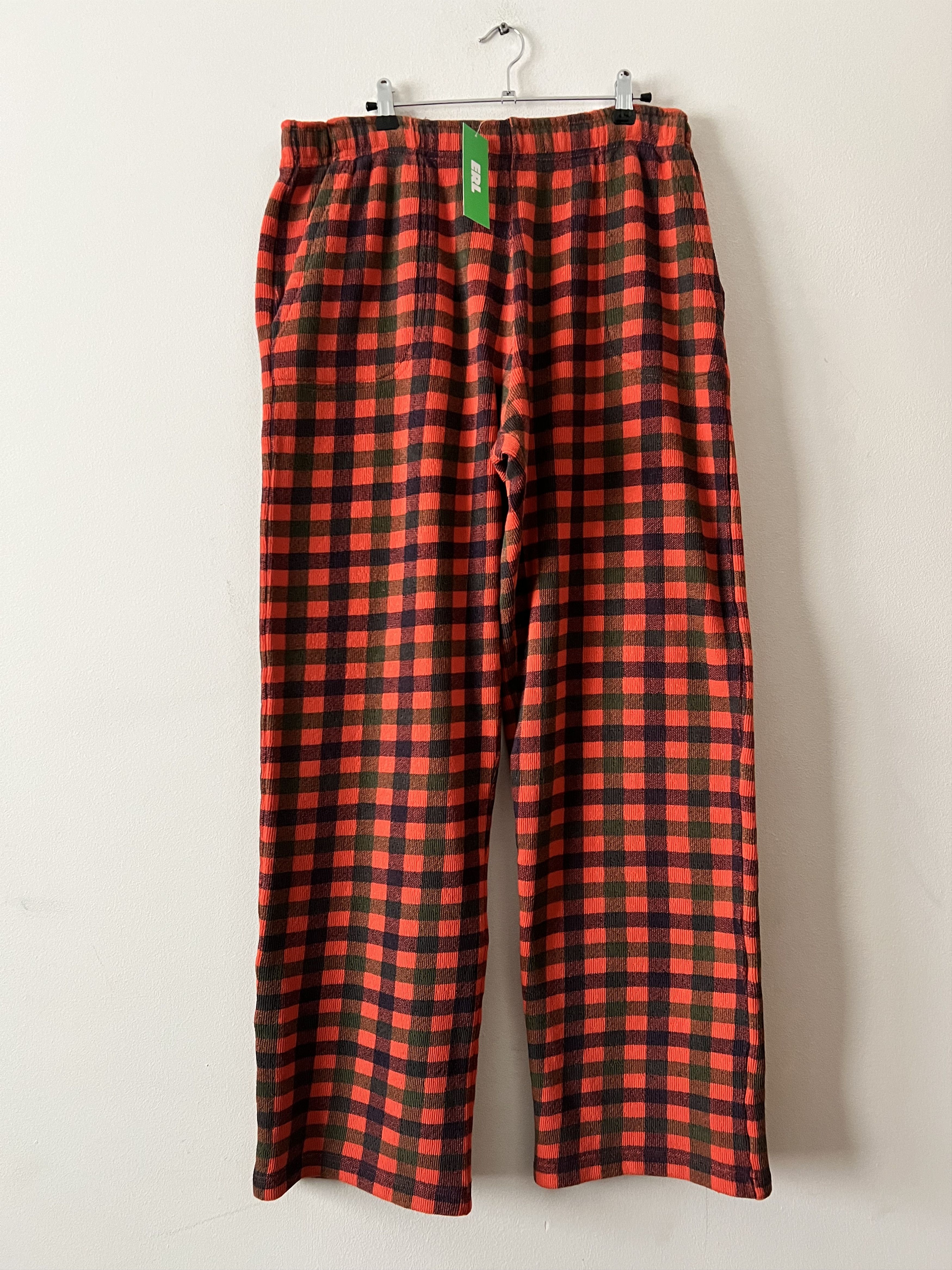 ERL Checked Fleece-Cotton Trousers Size US 32 / EU 48 - 2 Thumbnail