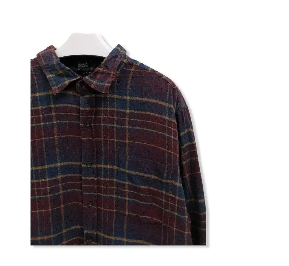 Flannel × Vintage Vintage George Plaid Tartan Flannel Shirt 👕 Size US L / EU 52-54 / 3 - 2 Thumbnail