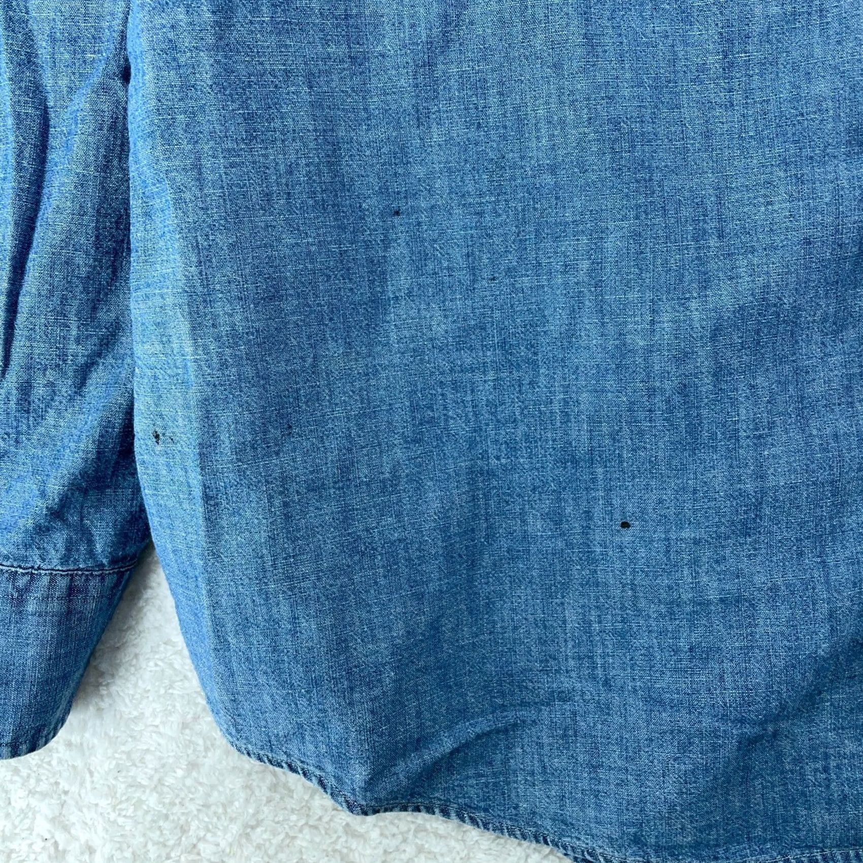 Polo Ralph Lauren Polo Ralph Lauren Shirt Mens XL Blue Indigo Denim Long Sleeve Collared Button Up Size US XL / EU 56 / 4 - 4 Thumbnail