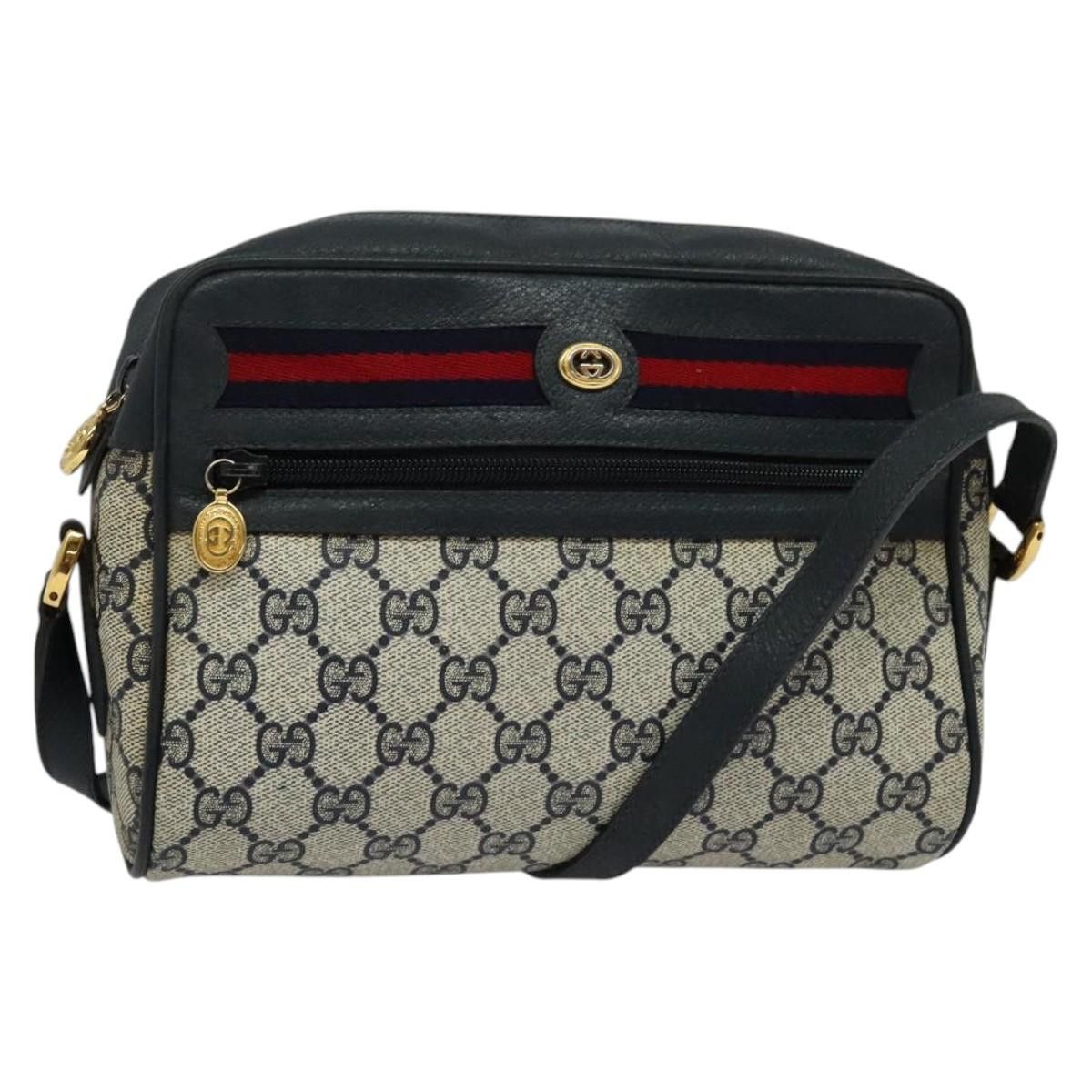 Gucci GUCCI GG Supreme Sherry Line Shoulder Bag Pvc Navy Gold 119 Size ONE SIZE - 1 Thumbnail