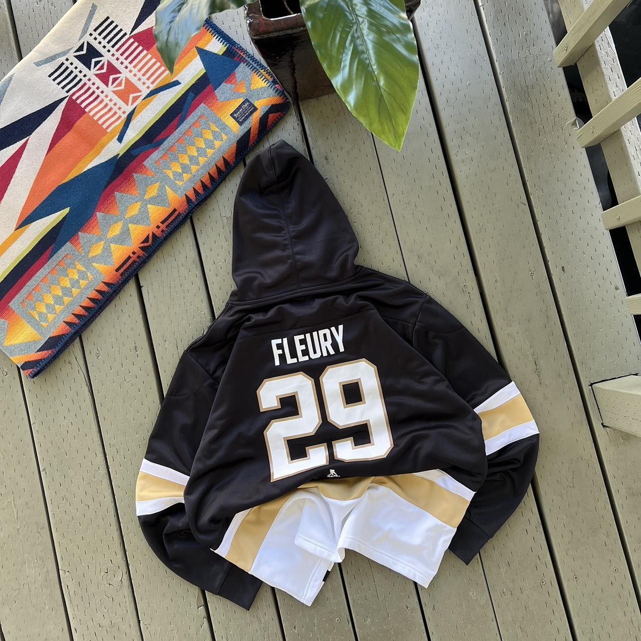 NHL × Vintage Vegas Golden Knights Hockey Pullover Hoodie Size US XL / EU 56 / 4 - 5 Thumbnail