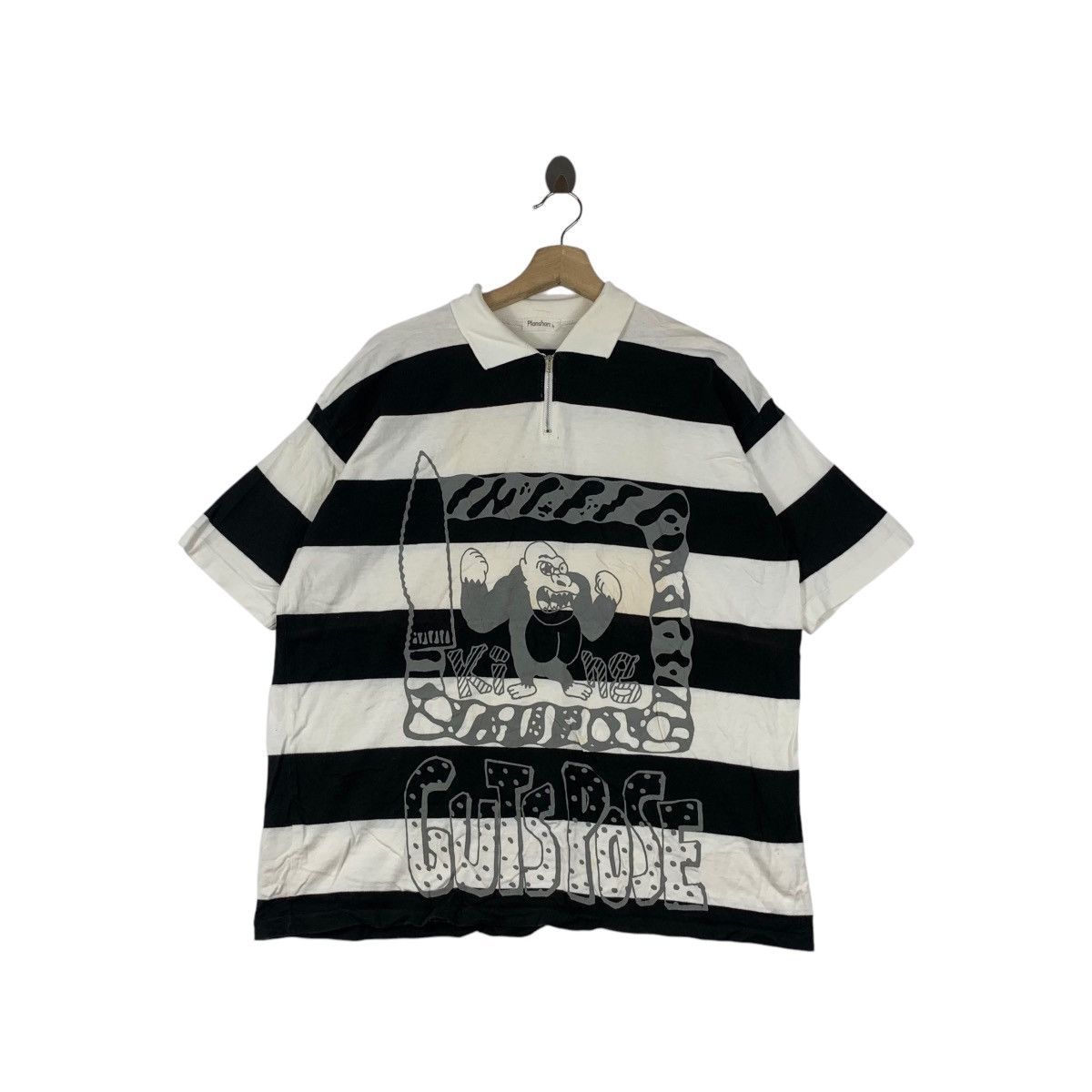 Vintage Vintage PLANSHAN KING GUTS POSE Half Zipper Tee Shirt Top Size M / US 6-8 / IT 42-44 - 1 Thumbnail