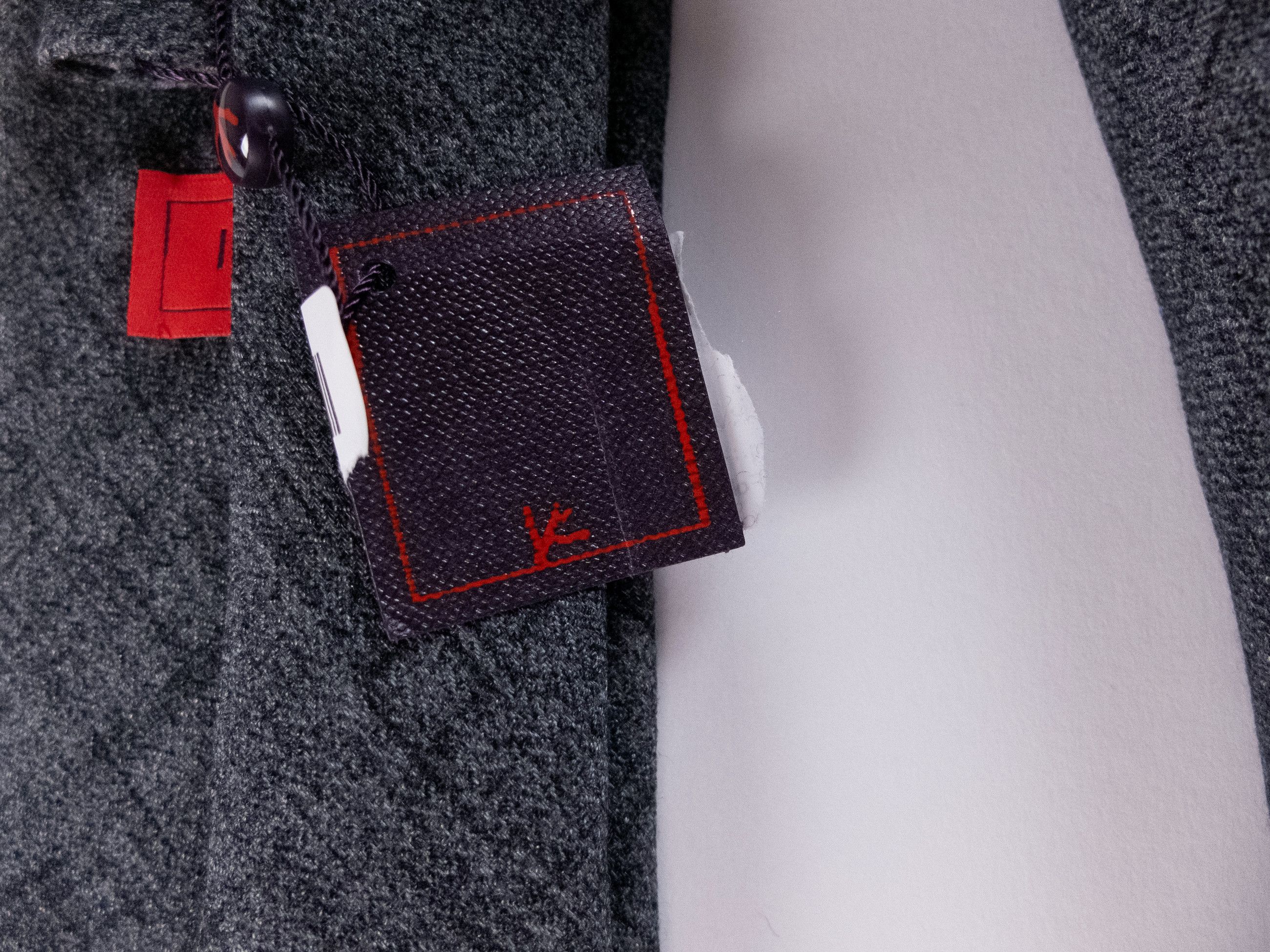 Isaia ISAIA Napoli gray 7 fold wool silk blend tie authentic NWT Size ONE SIZE - 3 Thumbnail