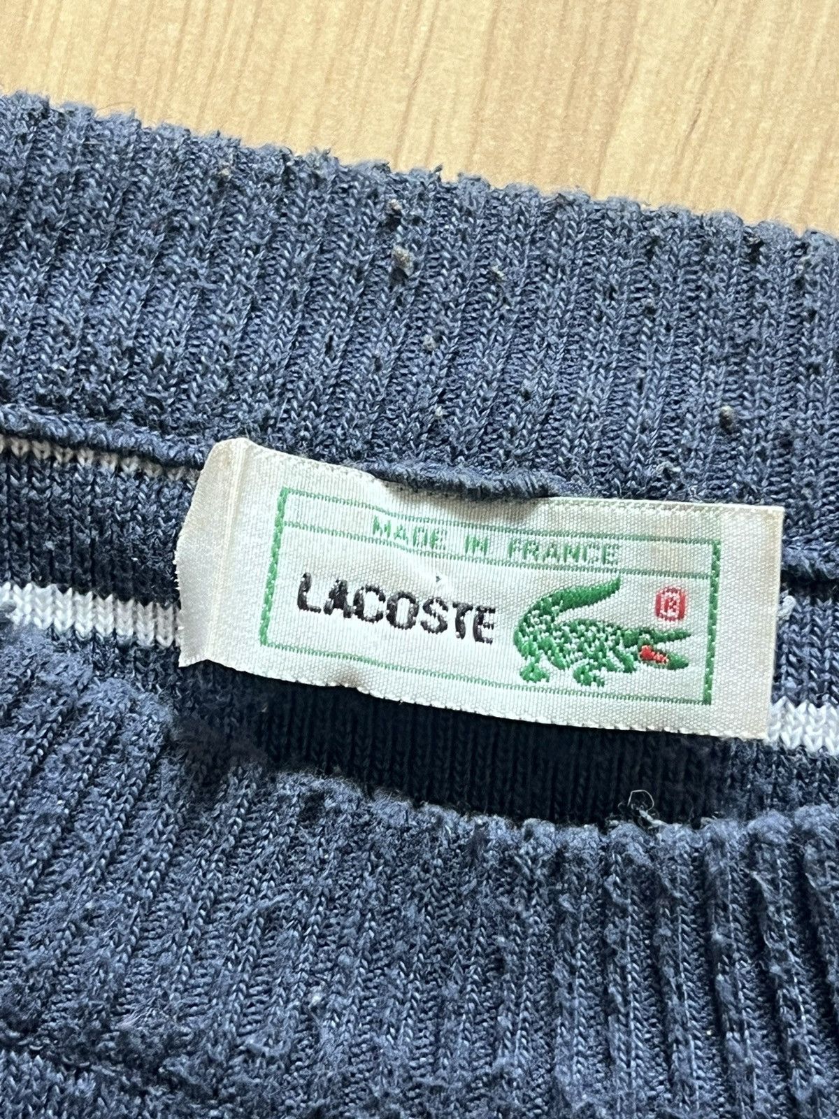 Lacoste × Vintage Lacoste vintage sweater striped made in France 90s Size US M / EU 48-50 / 2 - 6 Thumbnail