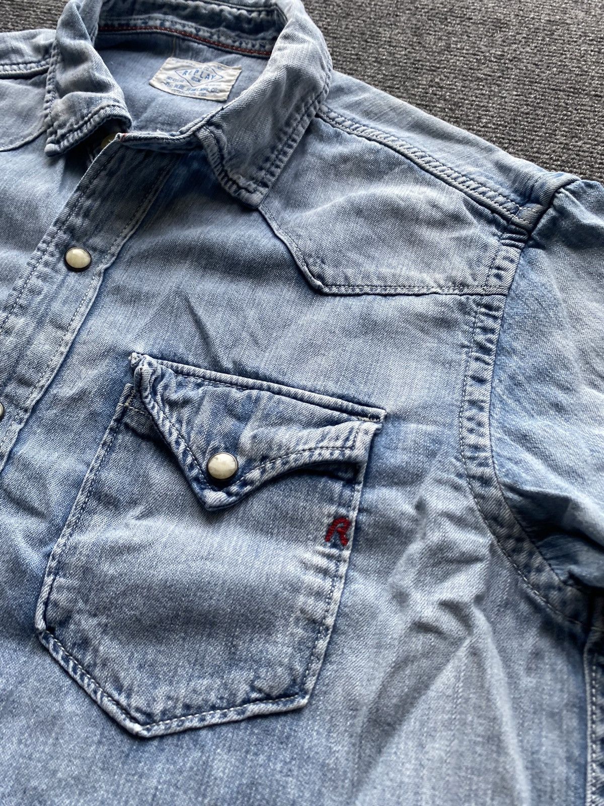 Replay 🔥Replay Punk Opium Blue mens faded shirt m Size US M / EU 48-50 / 2 - 21 Thumbnail