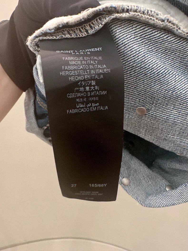 Saint Laurent Paris Saint Laurent Paris Blue Rivet Shorts Size 27" / US 4 / IT 40 - 4 Thumbnail