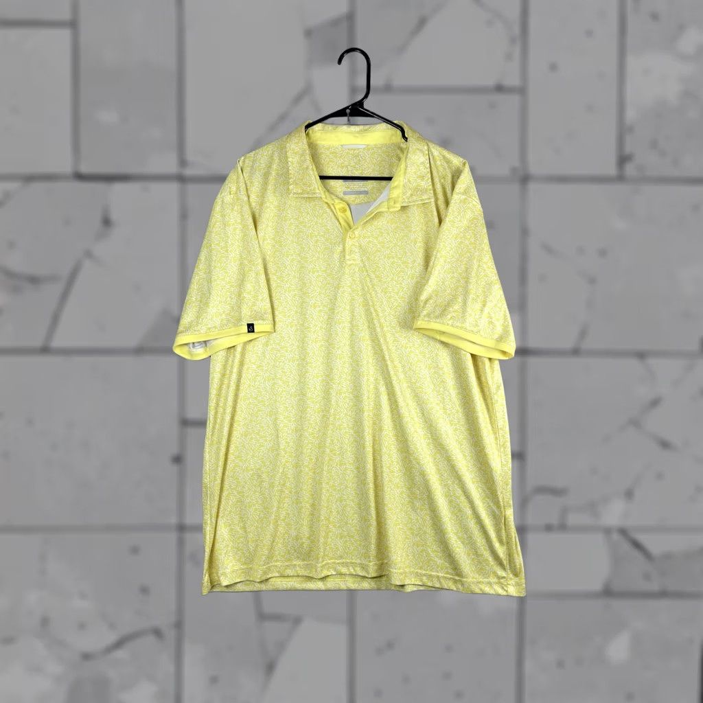 Vintage Swannies Co Polo Shirt Golf Mens 2XL Yellow Geometric Lightweight Short Sleeve Size US XXL / EU 58 / 5 - 1 Thumbnail