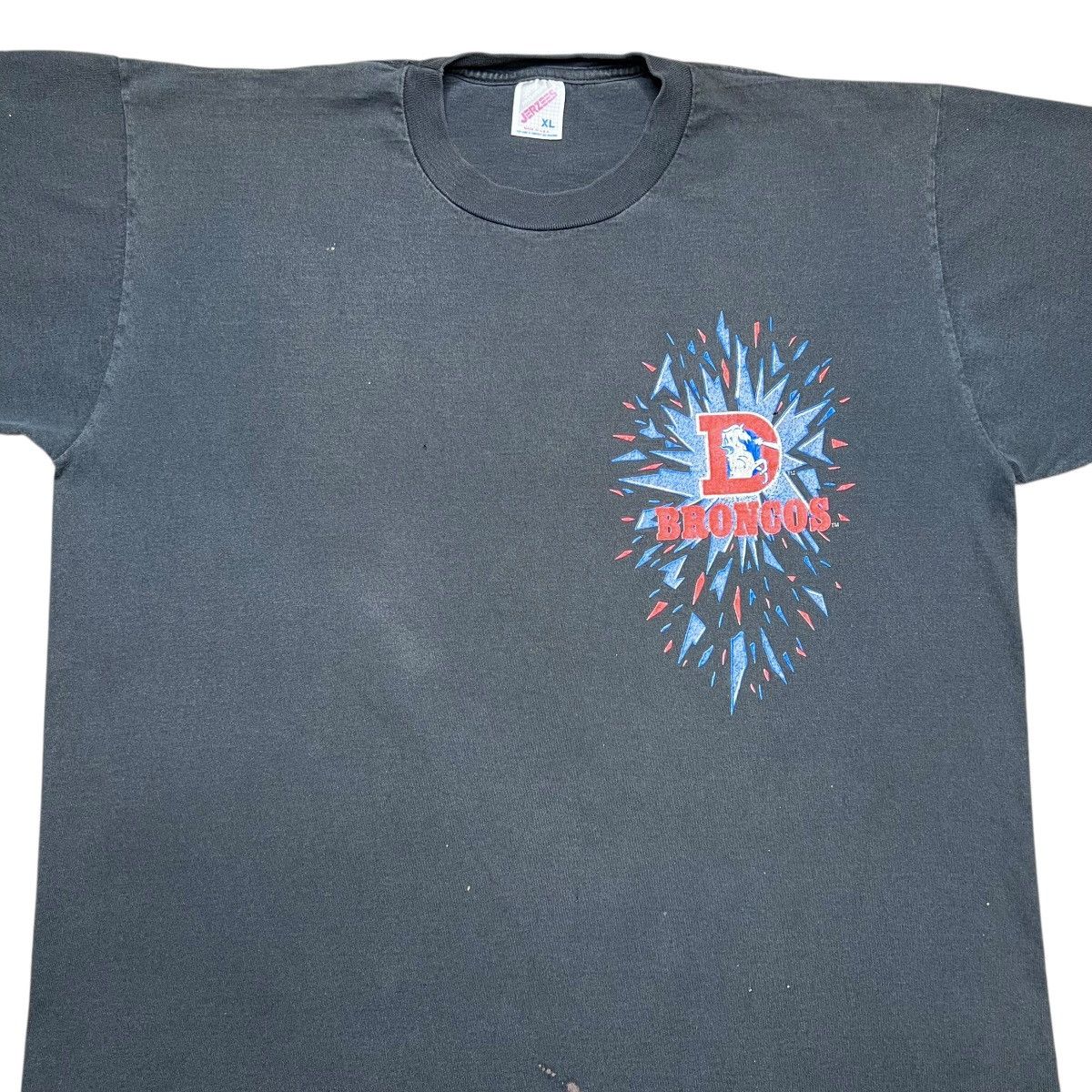 NFL × Vintage 90s NFL Denver Broncos Shattered Glass Mendez Sportswear Tee Size US XL / EU 56 / 4 - 9 Thumbnail