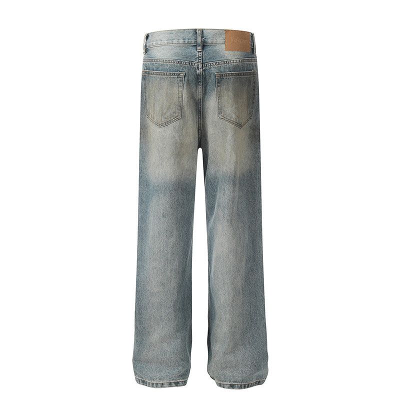 Vintage Retro washed street cleanfit straight flared ripped jeans Size US 32 / EU 48 - 2 Thumbnail