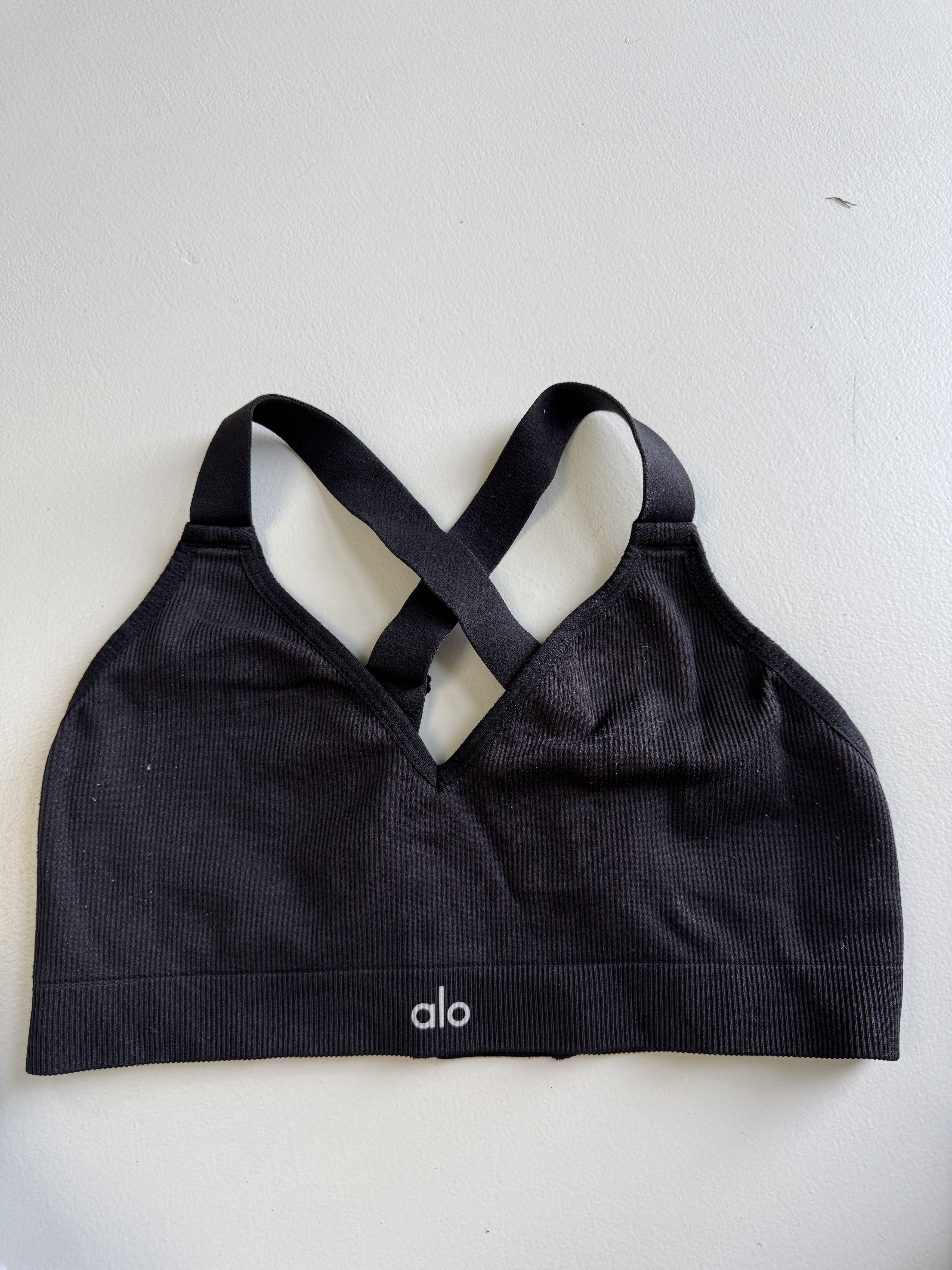 Alo Alo seamless ribbed bra top pilates yoga sport Size M / US 6-8 / IT 42-44 - 1 Thumbnail