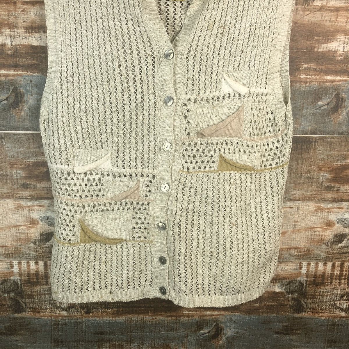 Homespun Knitwear × Japanese Brand Unga Grey Vest Knitwear #A1334 Size US S / EU 44-46 / 1 - 6 Thumbnail