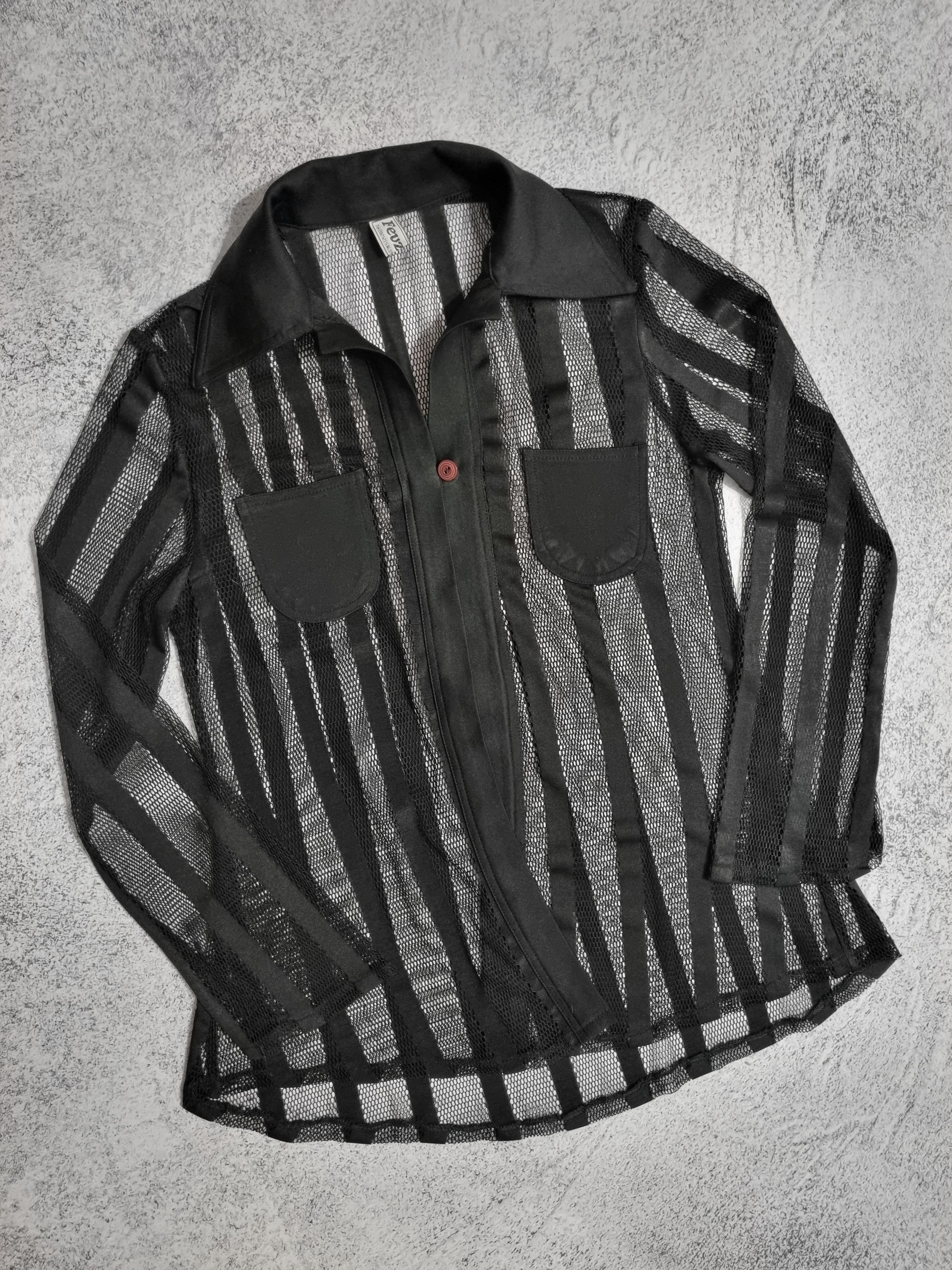 Vintage Vintage Avant Garde Y2K Mesh One Button Shirt Size S / US 4 / IT 40 - 2 Thumbnail