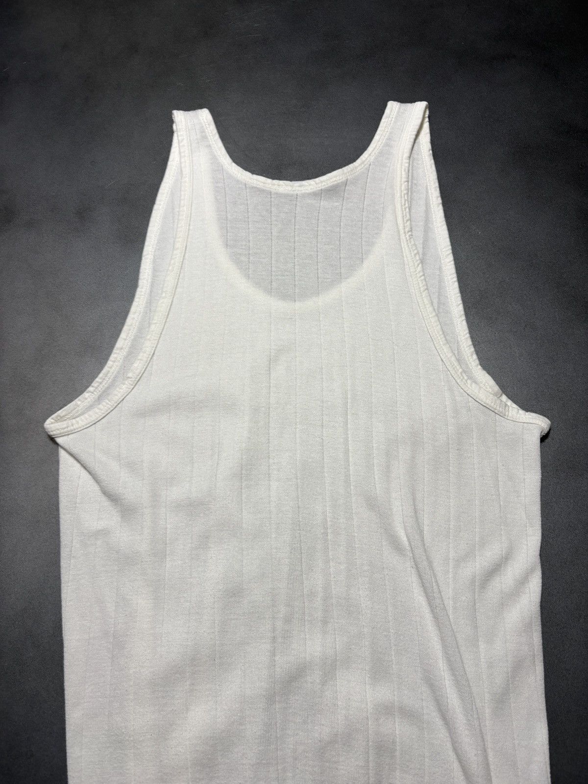 Vintage 1990s Vintage Tank Top Ribbed Undershirt Sleeveless Blank 90 Size US S / EU 44-46 / 1 - 11 Thumbnail