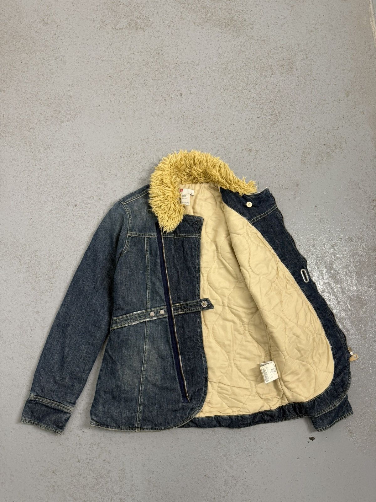 Diesel Vintage Diesel Fur Deconstructed Belted Denim Jacket Size L / US 10 / IT 46 - 8 Thumbnail