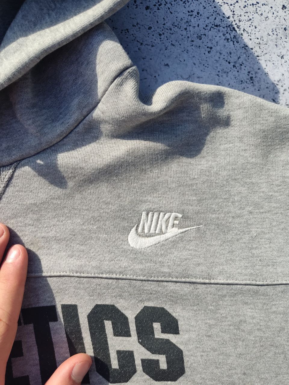 Nike × Vintage Vintage Nike Boxy Hoodie Big Logo Grey Y2K USA Size US L / EU 52-54 / 3 - 4 Thumbnail
