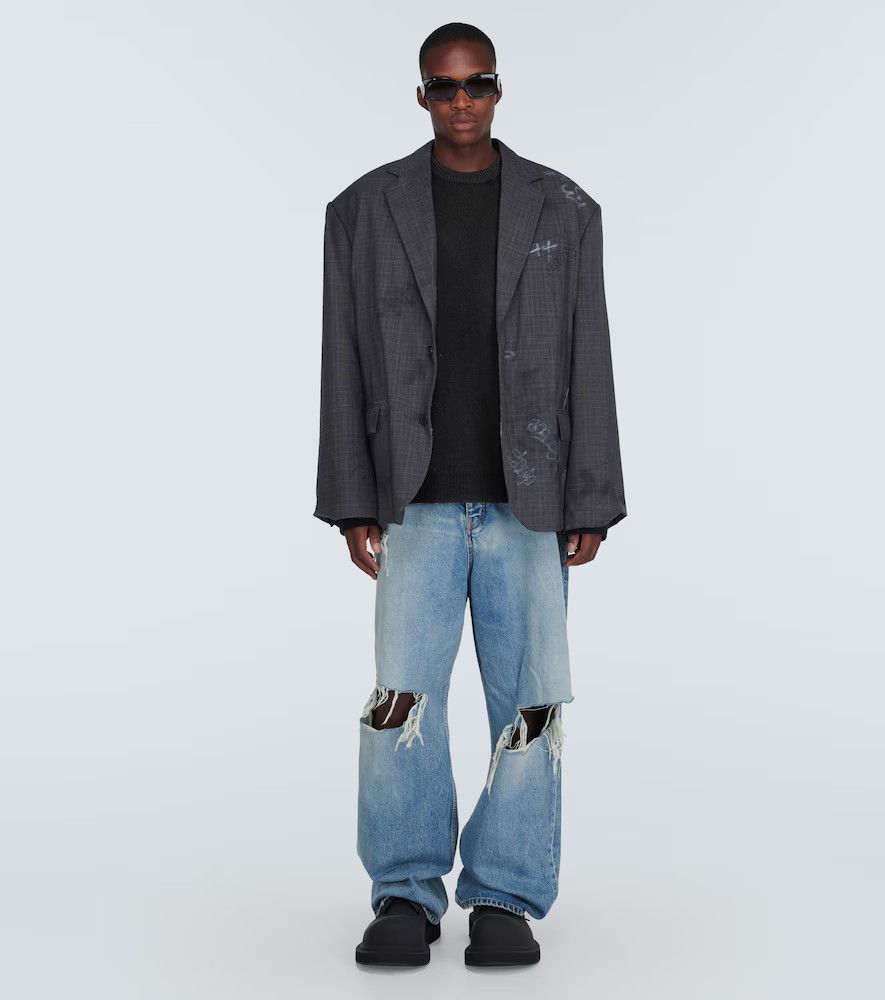 Balenciaga o1bcso1str0426 Sweater in Black Size US M / EU 48-50 / 2 - 2 Thumbnail
