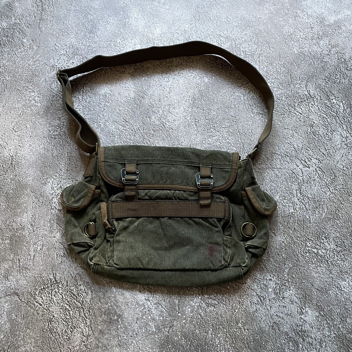 Vintage Vintage 90s Military Nylon Shoulder Bag Olive Drab Swag OS Size ONE SIZE - 3 Thumbnail