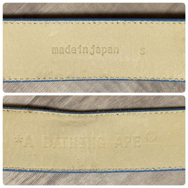 Bape BAPE LOGO Gold Buckle leather belt STA CAMO blue APE NIGO Size ONE SIZE - 6 Thumbnail