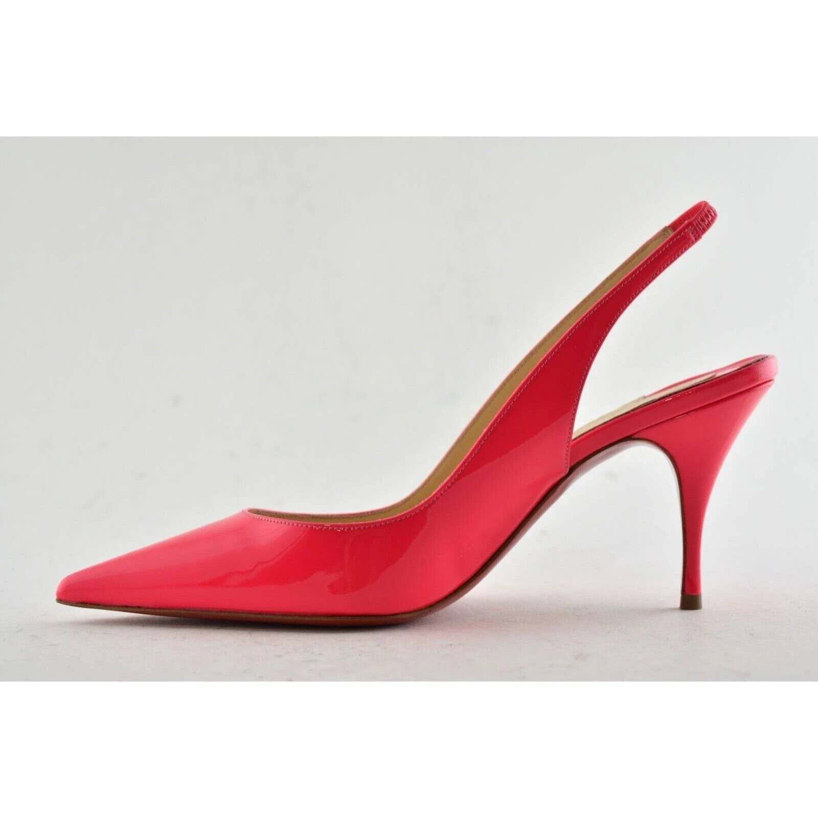 Christian Louboutin Christian Louboutin Clare Sling 80 Rose Pink Patent Fluo Size US 6 / IT 36 - 8 Thumbnail